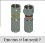 Conector De Compressão Rg6 Para Tv A Cabo 10 Und.